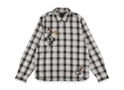 WIND AND SEA Patch Plaid Shirt "Black"