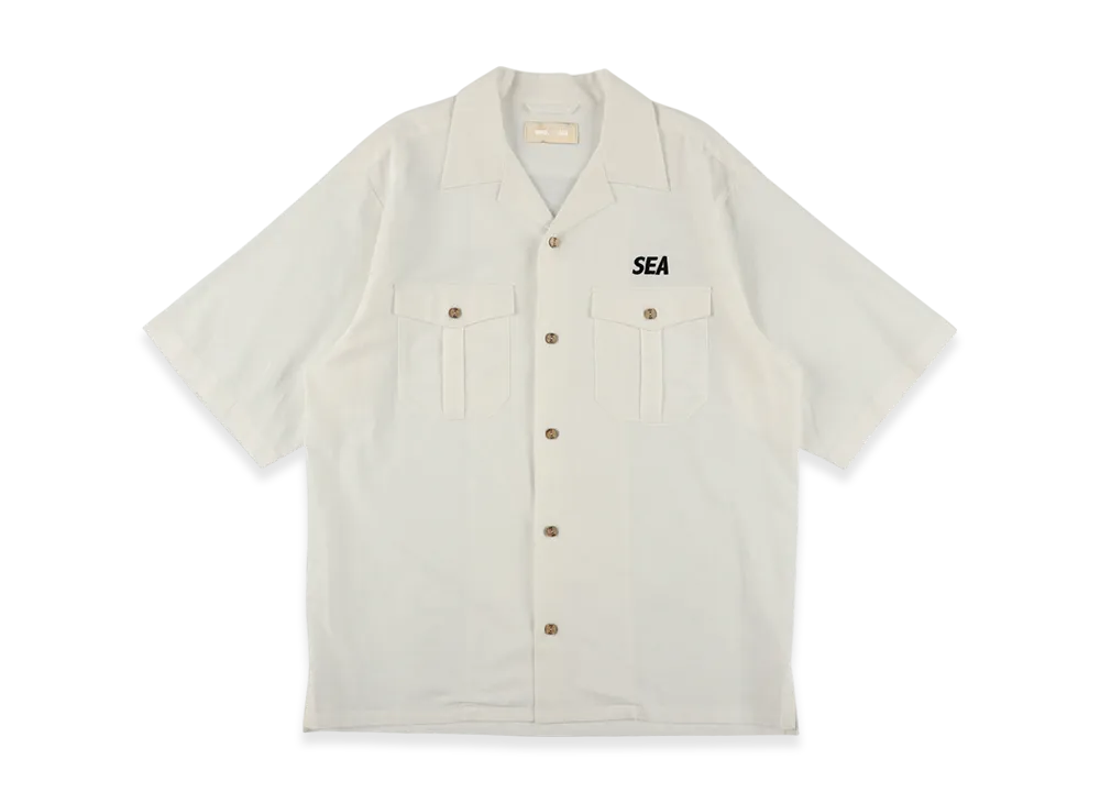 WIND AND SEA Double Pocket Linen Shirt "White"