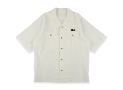 WIND AND SEA Double Pocket Linen Shirt "White"