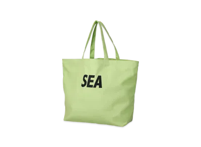 WIND AND SEA Canvas Big Tote Bag "LimeGreen"