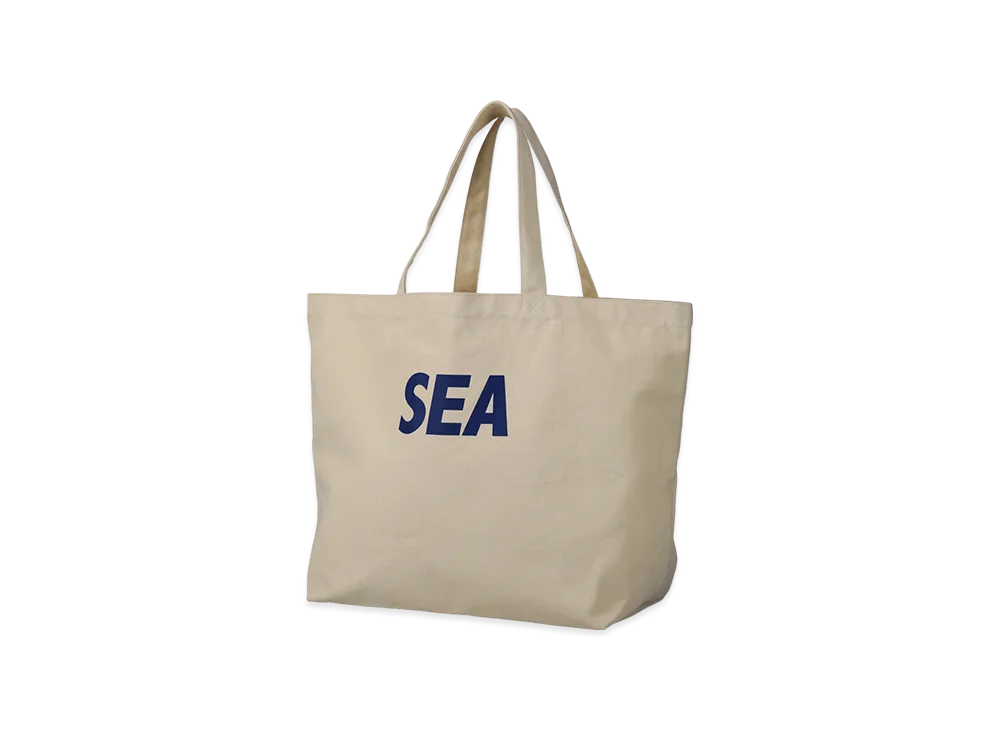 WIND AND SEA Canvas Big Tote Bag "White"