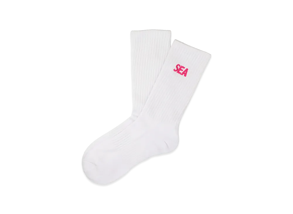 WIND AND SEA ESS Socks "White_Pink"