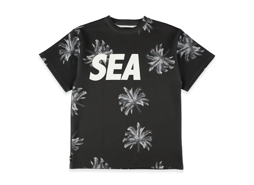トップス WIND AND SEA Palm Tree S/S Shirt Black Palm Tree WIND AND Logo S/S Tee – WIND AND SEA
