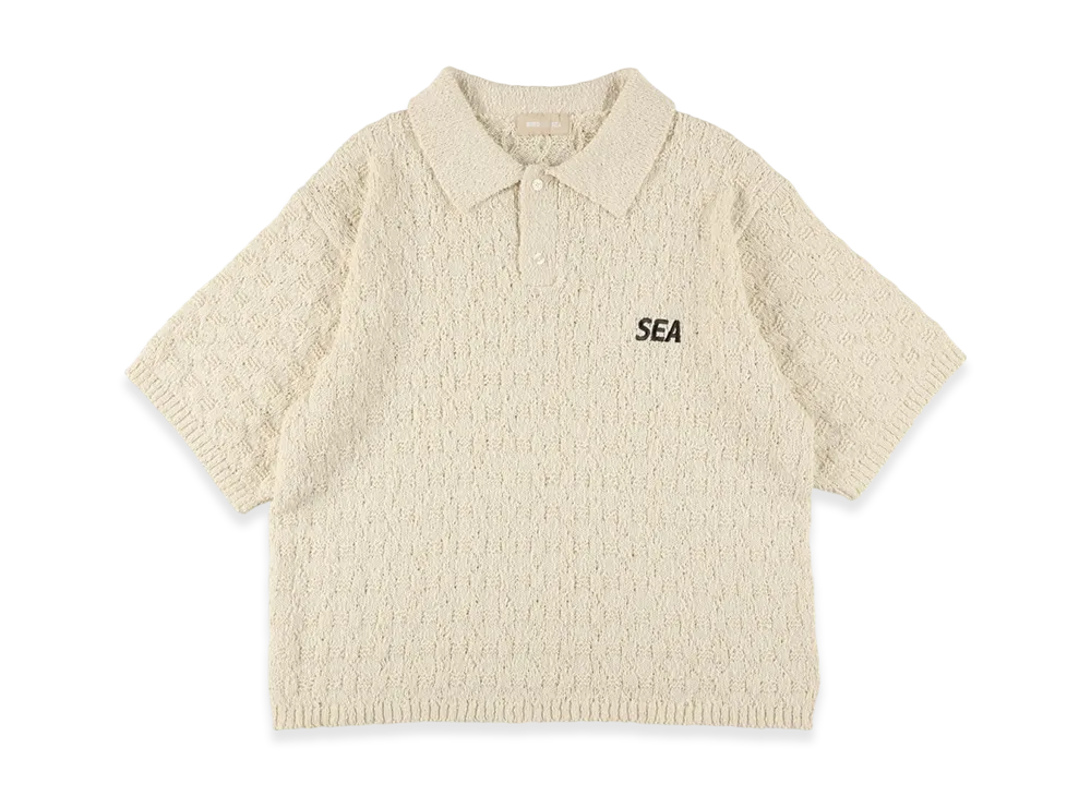 WIND AND SEA Summer Knit Polo "Ivory"