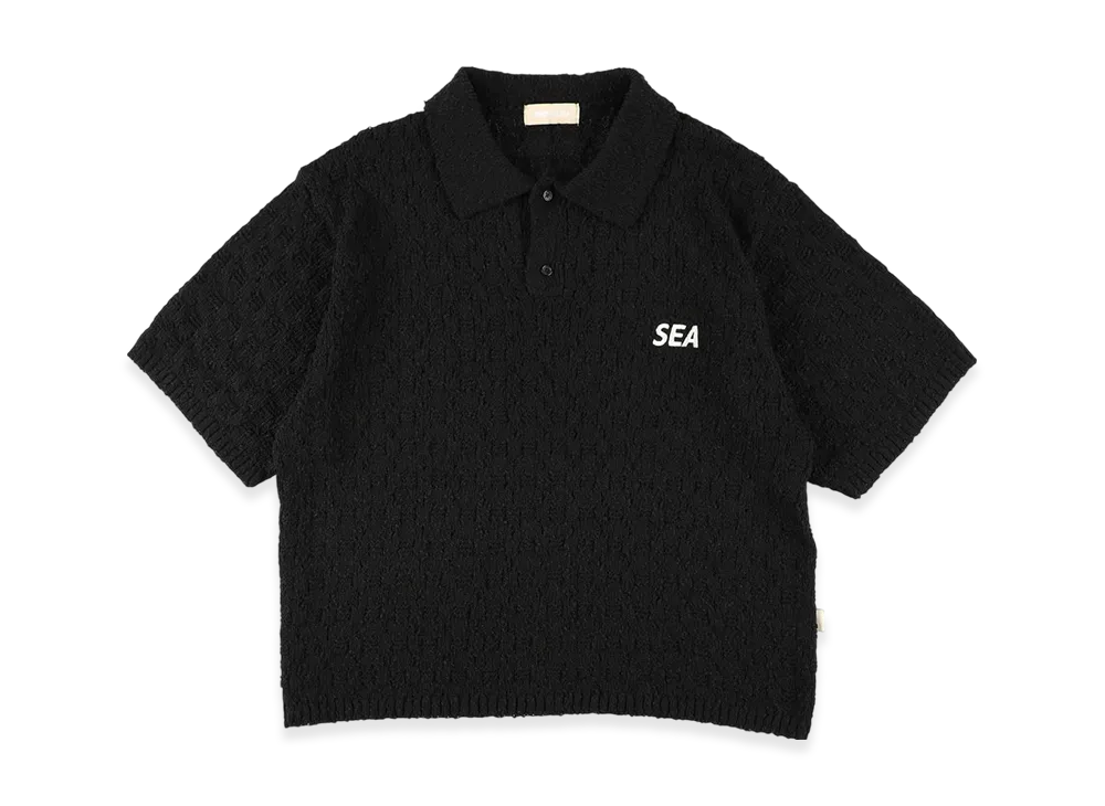 WIND AND SEA Summer Knit Polo "Black"