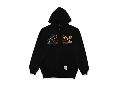 WIND AND SEA x PaRappa the Rapper x DE LA SOUL Zip Up Sweatshirt "Black"