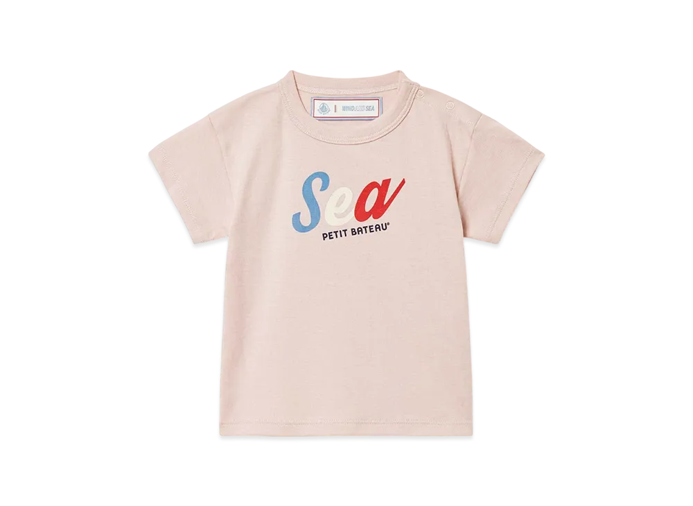 WIND AND SEA x PETIT BATEAU Baby Print Short Sleeve Tee "Pink"