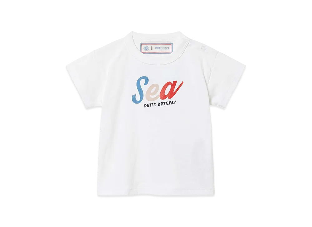 WIND AND SEA x PETIT BATEAU Baby Print Short Sleeve Tee "White"