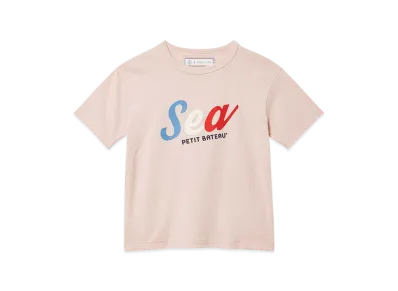 WIND AND SEA x PETIT BATEAU Kids Print Short Sleeve Tee "Pink"
