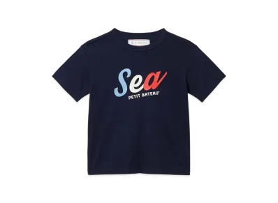 WIND AND SEA x PETIT BATEAU Kids Print Short Sleeve Tee "Navy"