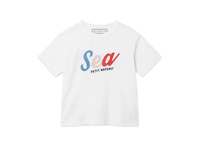 WIND AND SEA x PETIT BATEAU Kids Print Short Sleeve Tee "White"