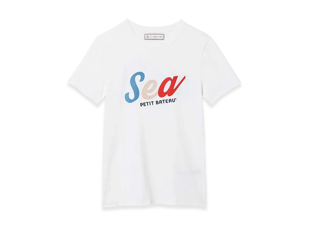 WIND AND SEA x PETIT BATEAU Print Short Sleeve Tee "White"