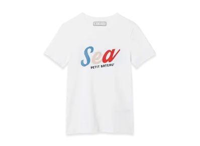 WIND AND SEA x PETIT BATEAU Print Short Sleeve Tee "White"
