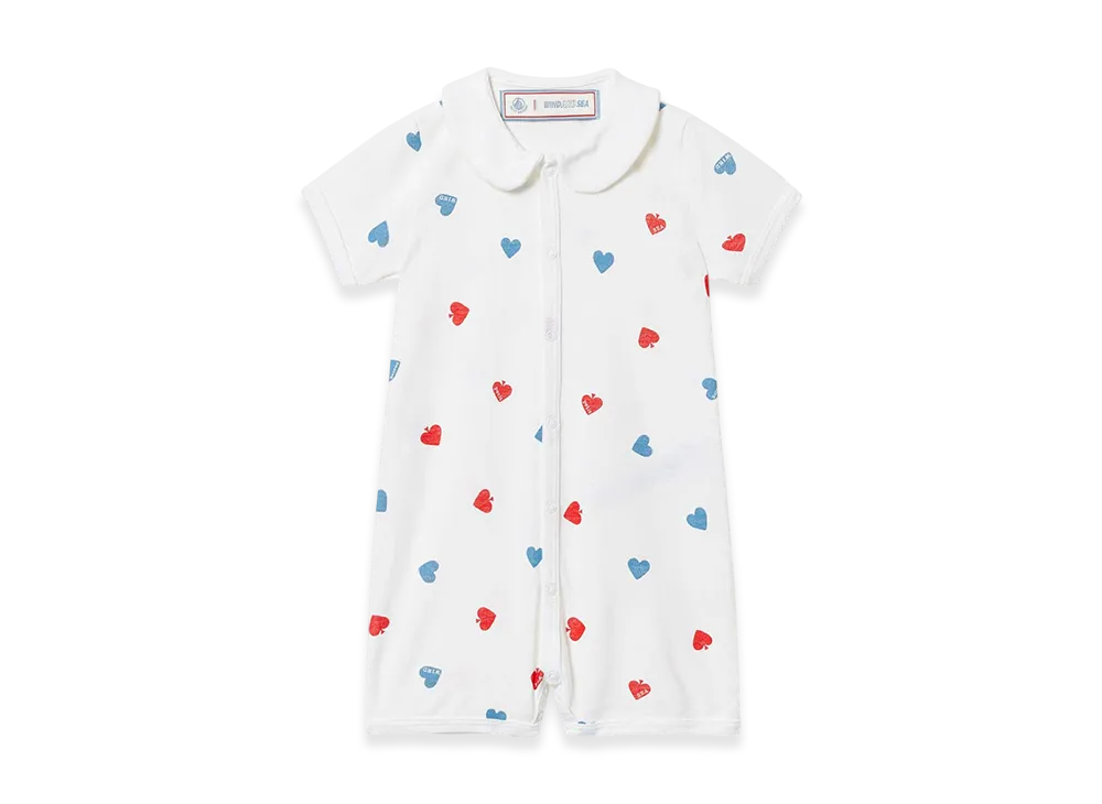 WIND AND SEA x PETIT BATEAU Print Short Sleeve Rompers "Multicolor"