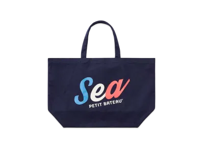 WIND AND SEA x PETIT BATEAU Tote Bag "Navy"