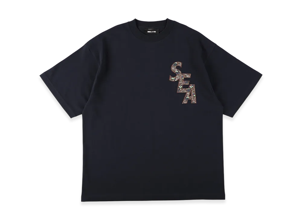 WIND AND SEA Paisley Stitch SS Tee "Navy"