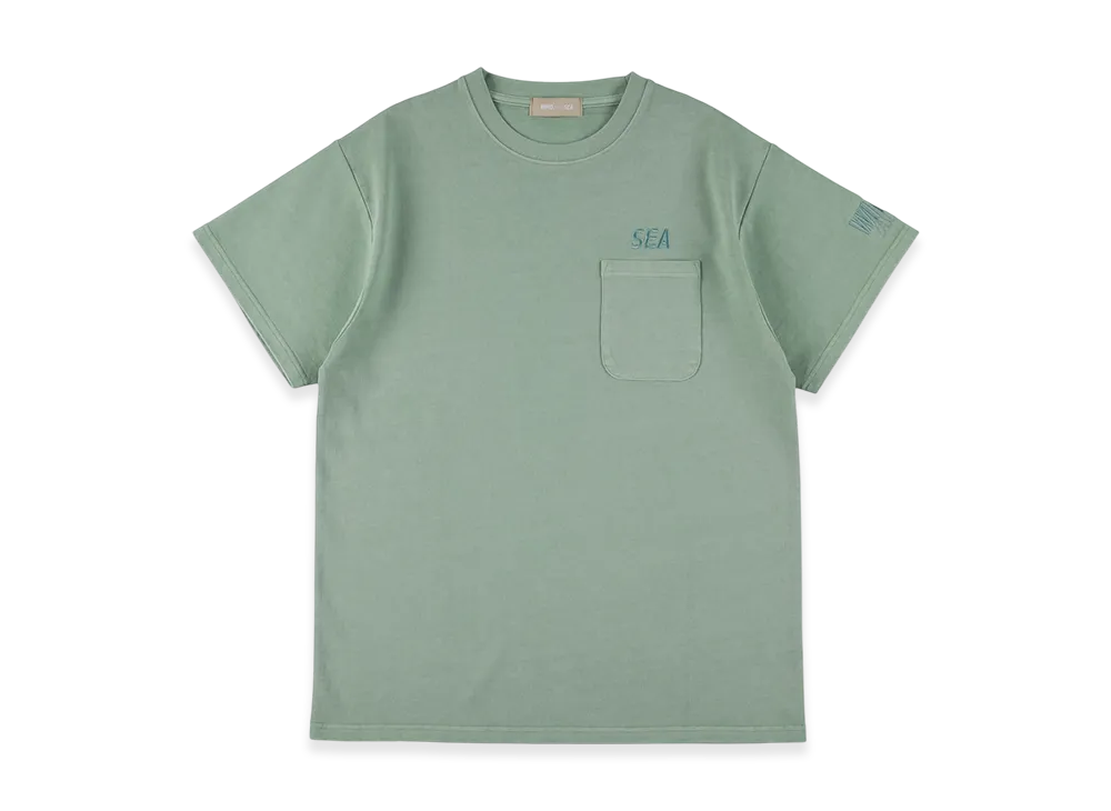 WIND AND SEA Pigment Pocket Tee "Mint"