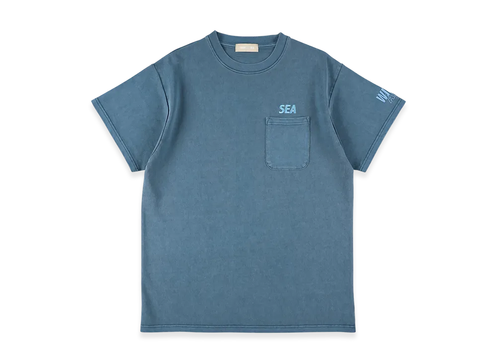 WIND AND SEA Pigment Pocket Tee "Blue"