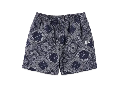 WIND AND SEA Paisley Pattern Short "Navy"
