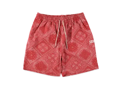 WIND AND SEA Paisley Pattern Short "Red"