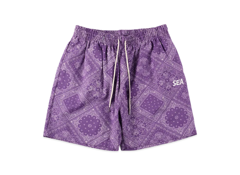 WIND AND SEA Paisley Pattern Short "Purple"