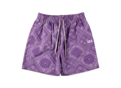 WIND AND SEA Paisley Pattern Short "Purple"