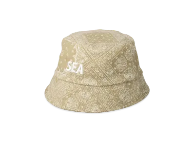 WIND AND SEA Paisley Pattern Bucket Hat "Beige"