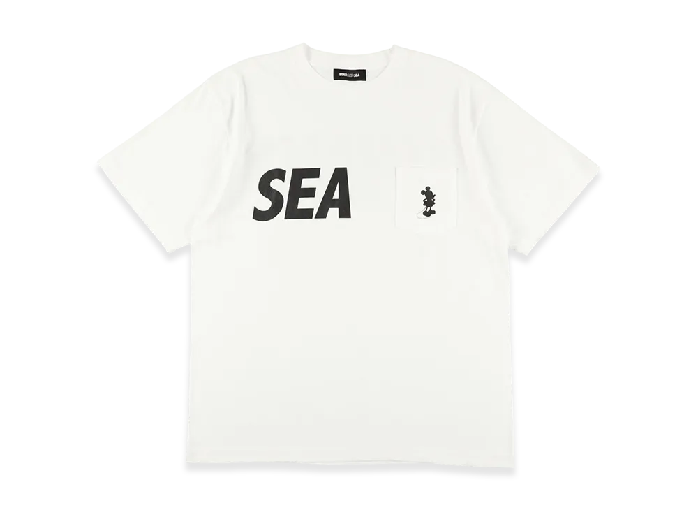 WIND AND SEA Mickey Pocket Silhouette SS Tee "White"
