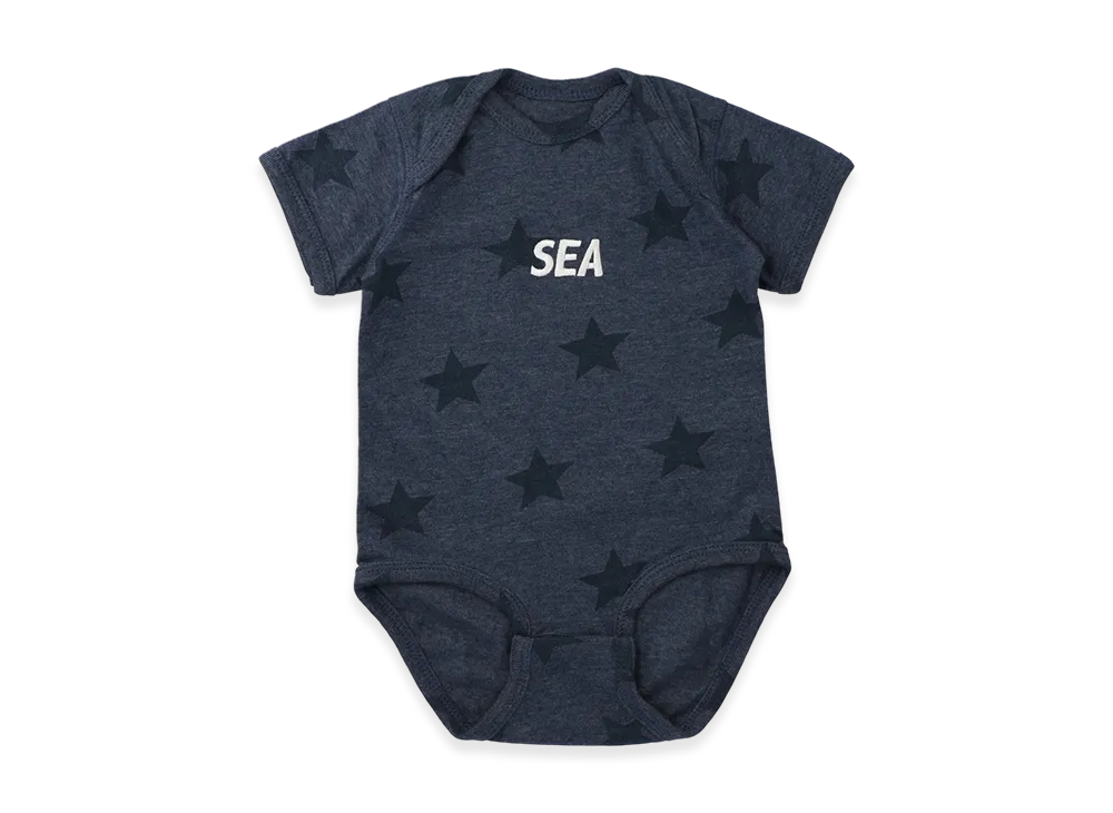 WIND AND SEA Baby Rompers "Navy"