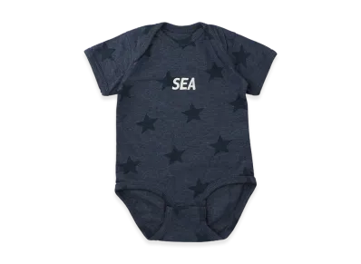 WIND AND SEA Baby Rompers "Navy"