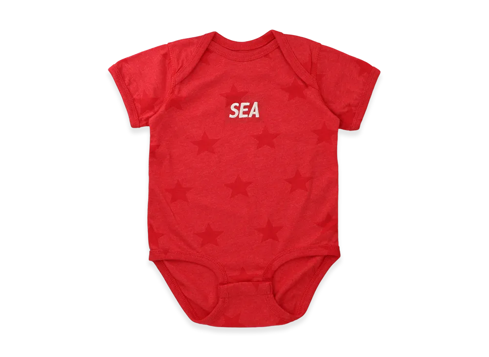 WIND AND SEA Baby Rompers "Red"