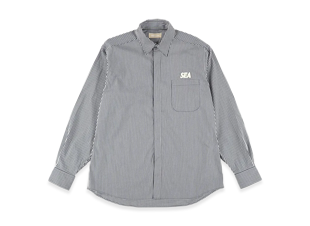 WIND AND SEA Cozy Gingham Check Shirt "Blue"
