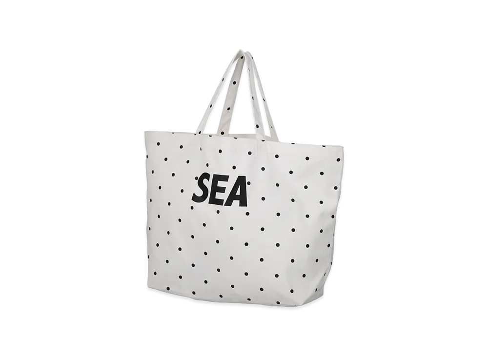 WIND AND SEA Dot Sea Big Canvas Big Bag "Ivory"