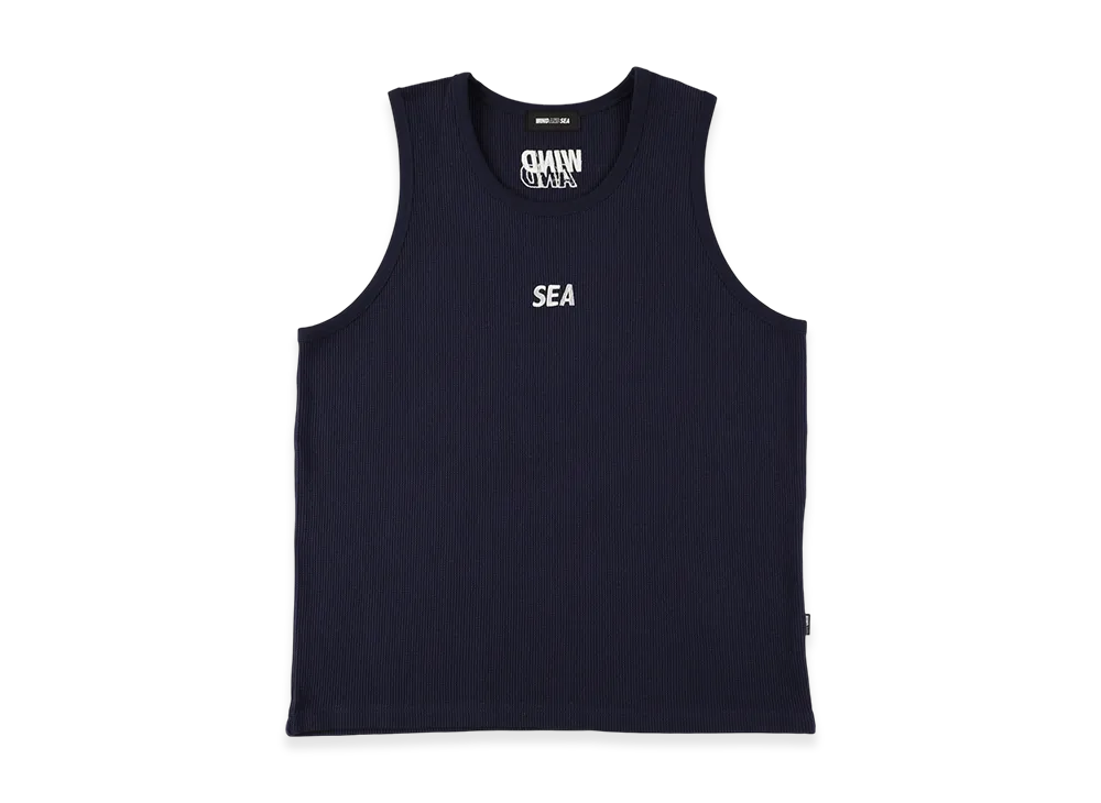 WIND AND SEA Waffle Tank Top "Navy"