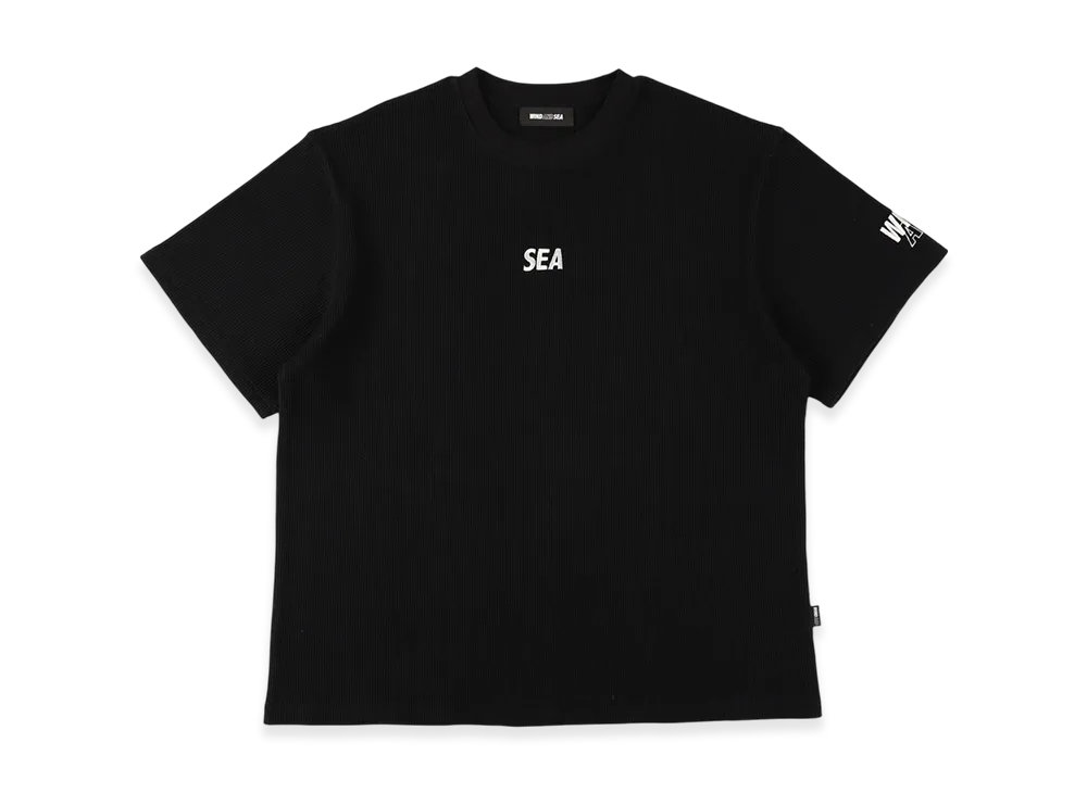ウィンダンシー ワッフル S/S Tシャツ "ブラック"