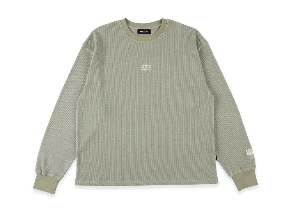 WIND AND SEA Waffle L/S Tee "Sage Green"