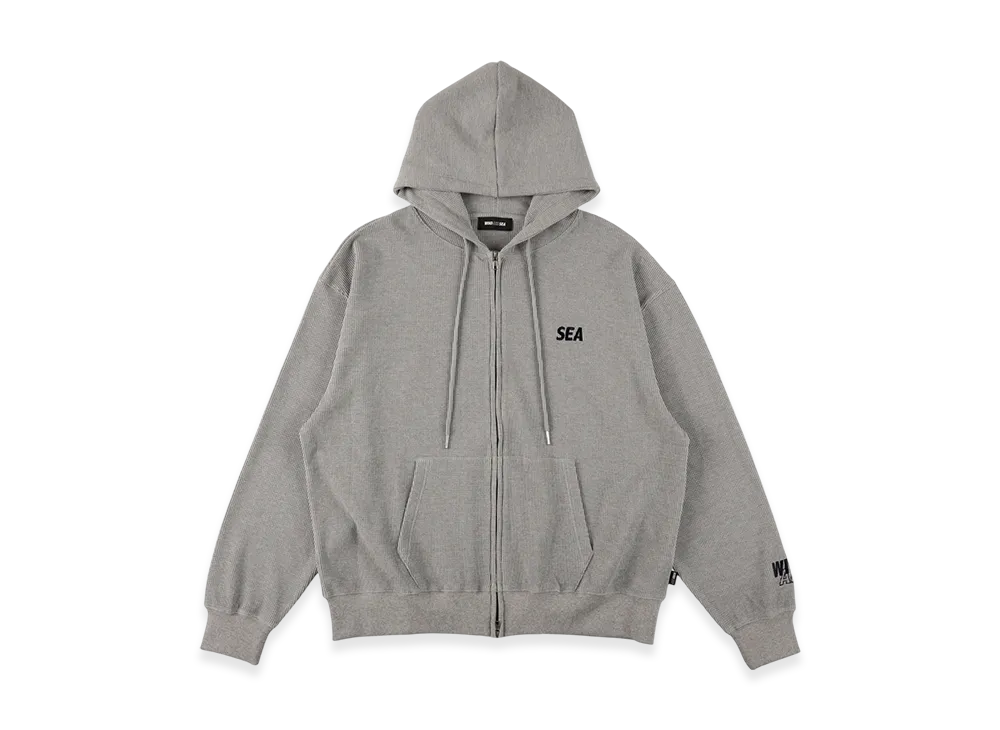WIND AND SEA Waffle Zip Up Sweatshirt "Gray"