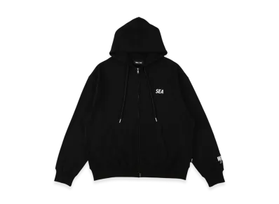 WIND AND SEA Waffle Zip Up Sweatshirt "Black"