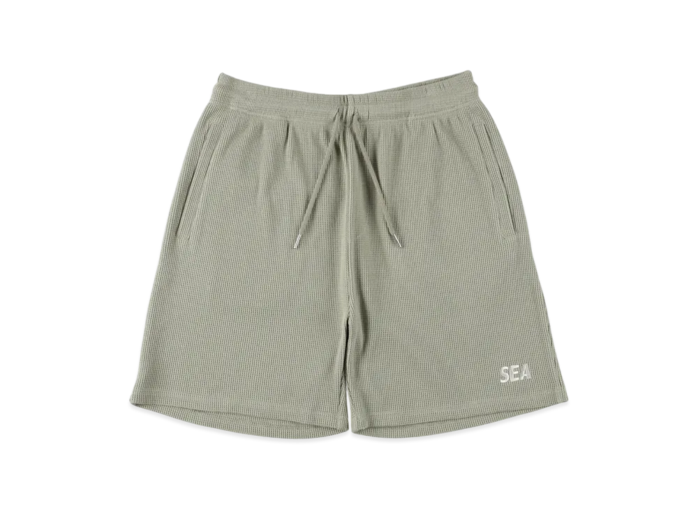 WIND AND SEA Waffle Shorts "Sage Green"