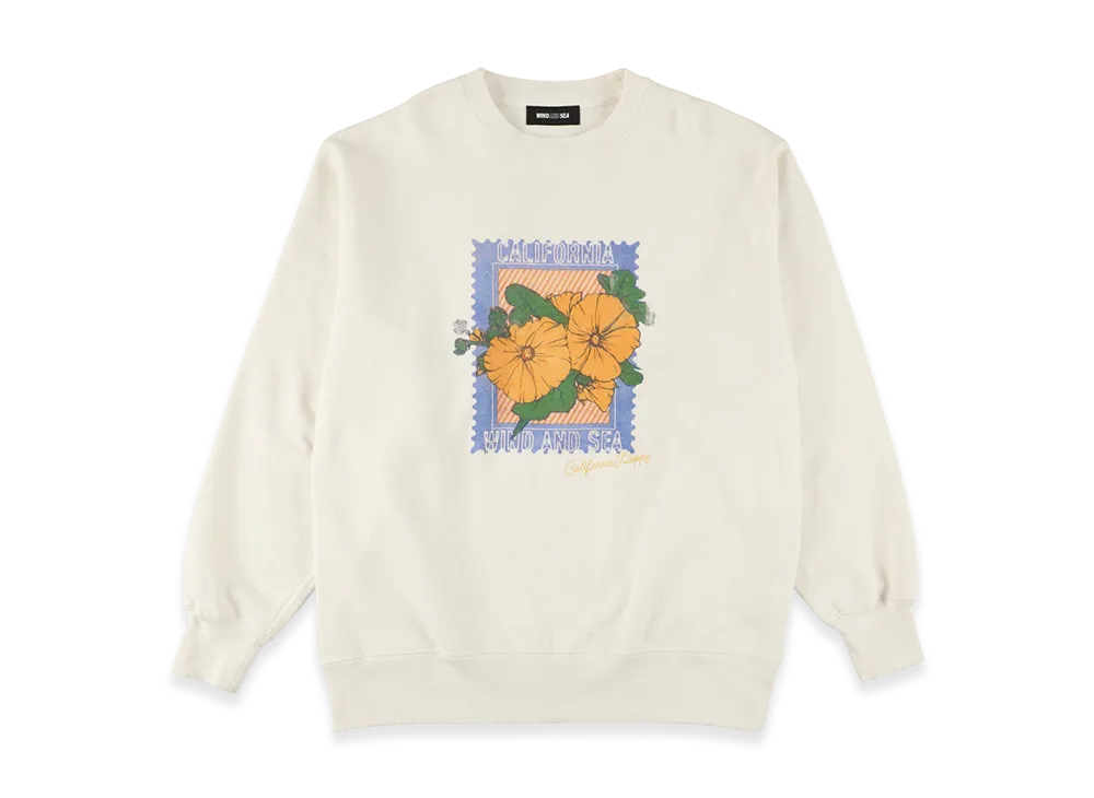 WIND AND SEA Flower Crewneck Sweatshirt "Ivory"