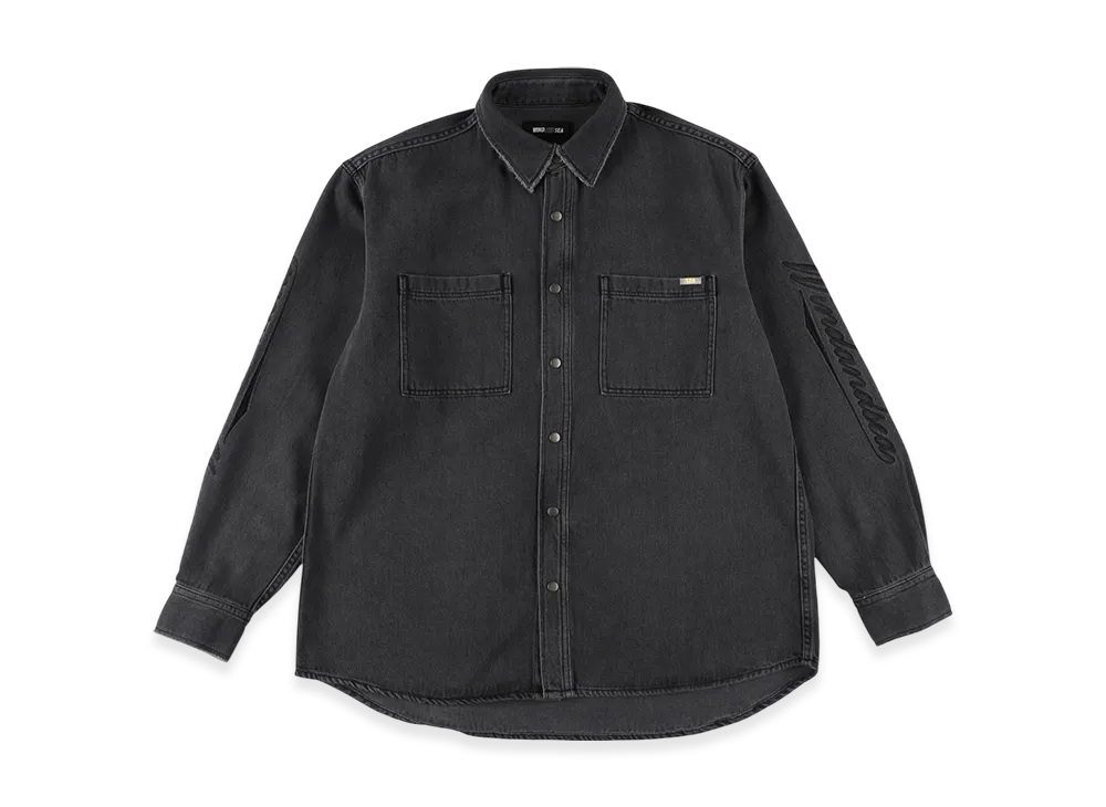 WIND AND SEA Over Dyed Denim Shirt "Gray"