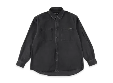 WIND AND SEA Over Dyed Denim Shirt "Gray"