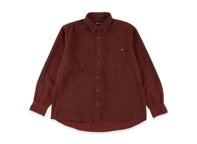 WIND AND SEA Over Dyed Denim Shirt "Red"