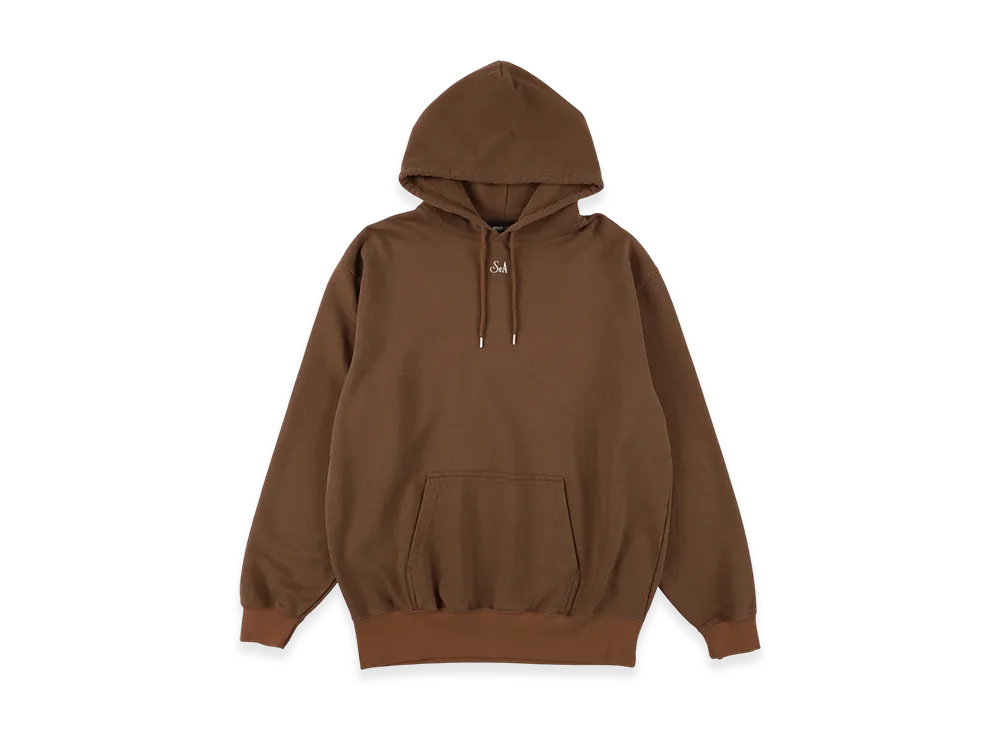 WIND AND SEA Back Print Hooded Sweatshirt "Brown"