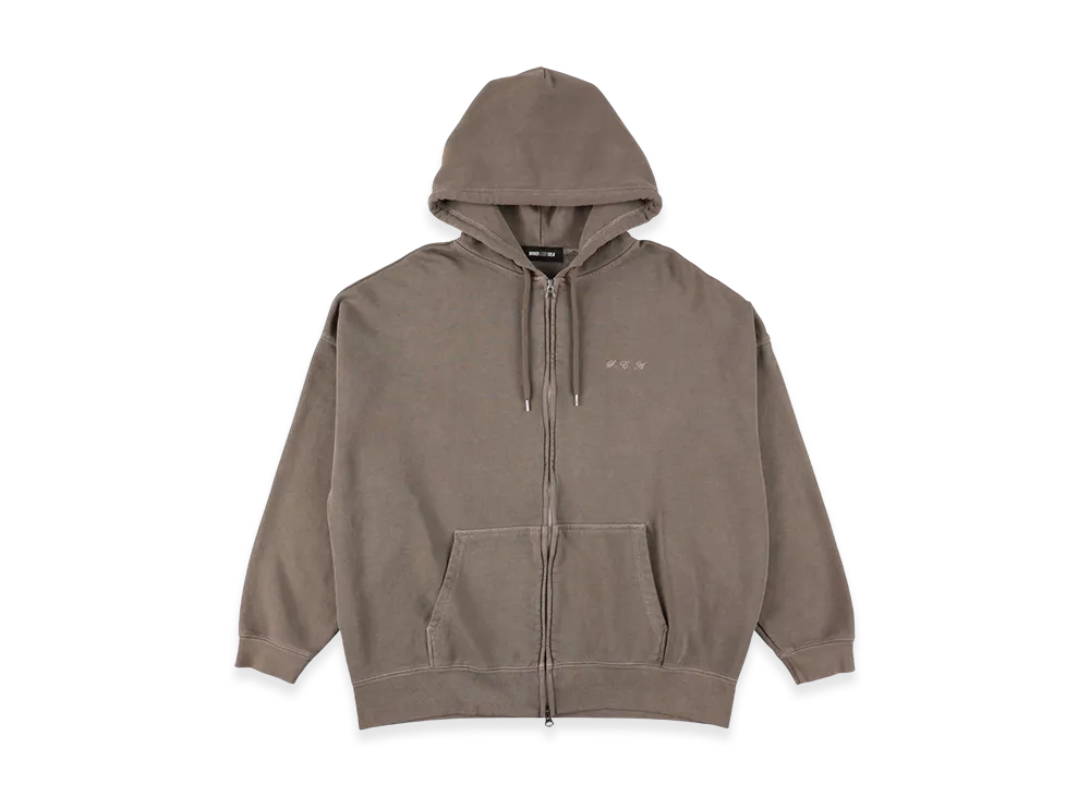 WIND AND SEA Circle Logo Zip Up Sweatshirt "Brown"