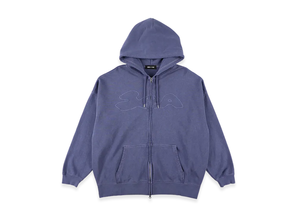 WIND AND SEA Heptagon Logo Zip Up Sweatshirt "Blue"