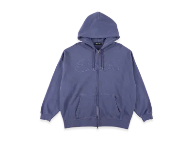 WIND AND SEA Heptagon Logo Zip Up Sweatshirt "Blue"