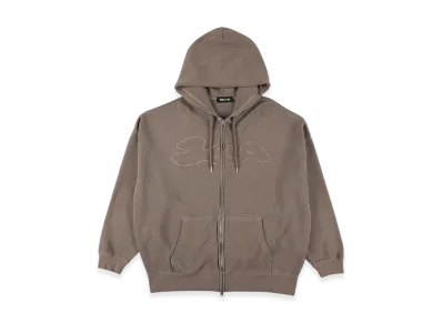 WIND AND SEA Heptagon Logo Zip Up Sweatshirt "Brown"