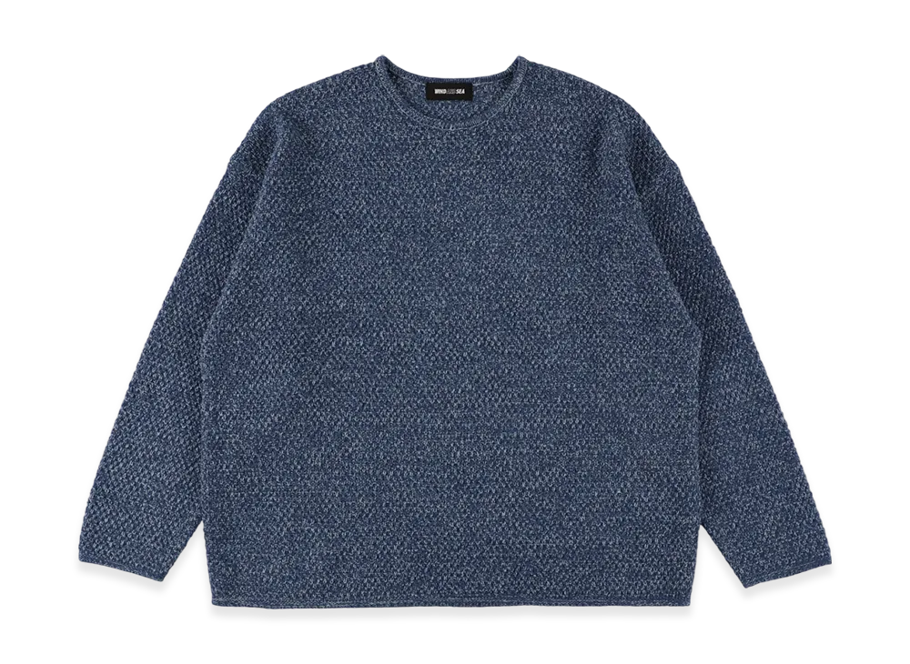 WIND AND SEA Hand Knitted Sweater "Blue"
