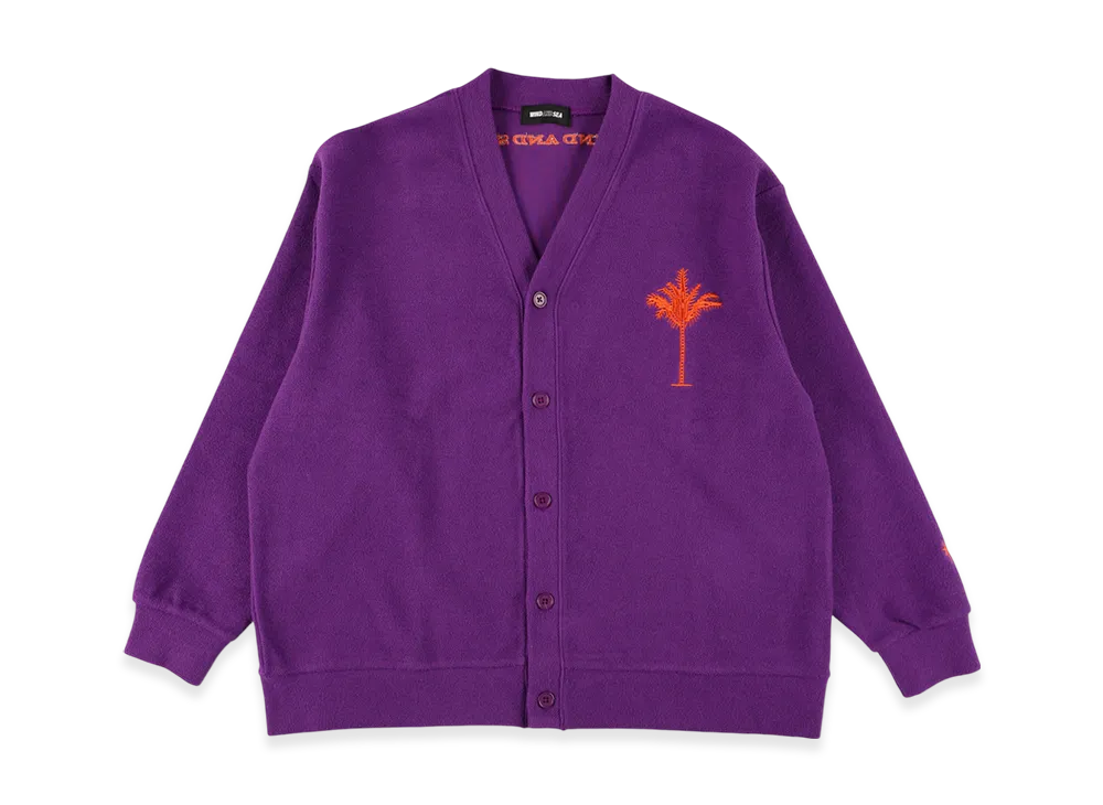 WIND AND SEA Palm Tree Sweat Cardigan "Purple"